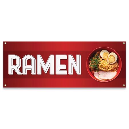 SIGNMISSION Ramen Banner Concession Stand Food Truck Single Sided B-30141